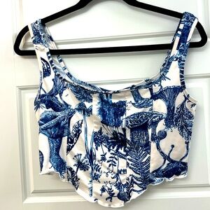 Shein corset style Crop Tank Sz M